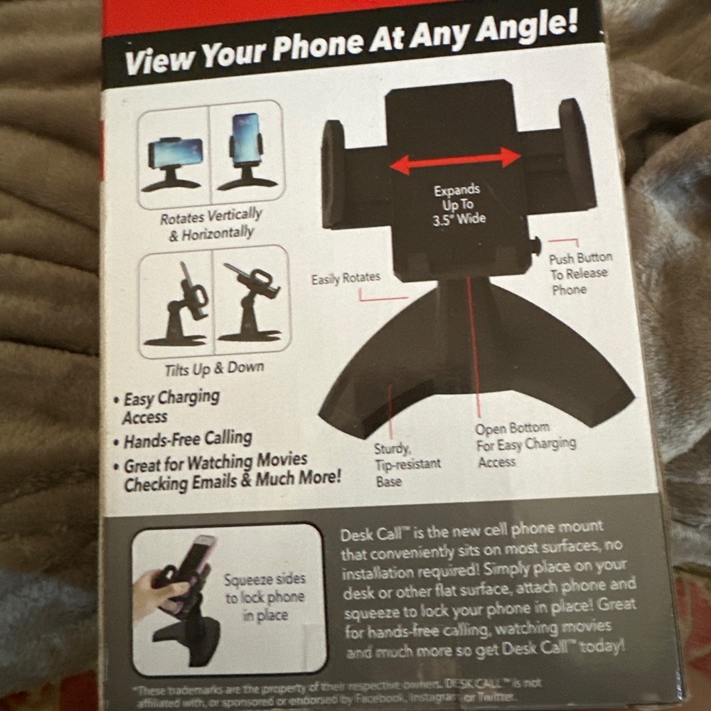 Desk Call Desktop Phone Stand - Picture 2 of 4